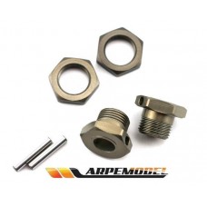 Sextavados de roda e porcas anodizadas c/ troços (2un.) 8B/8T Losi